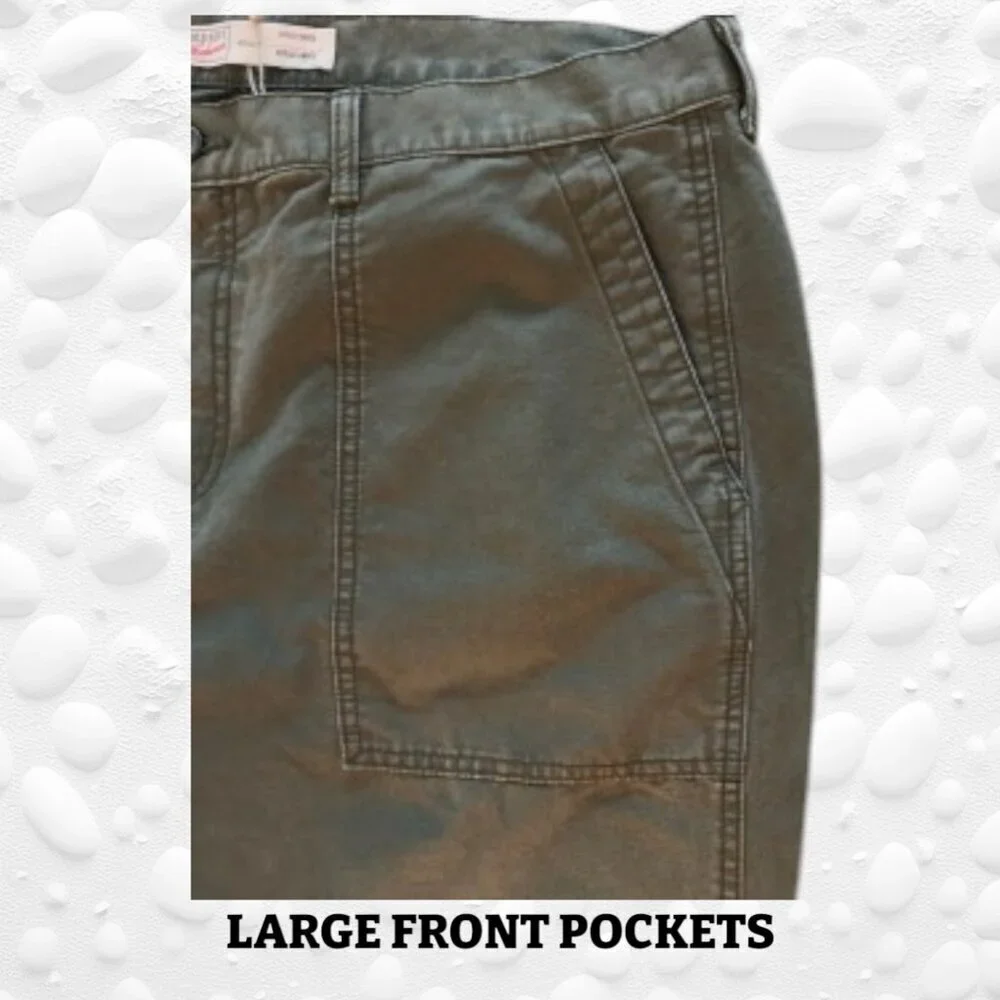 Men's Workwear Loose Taper Pants GREEN - New Without Tags - Picture 3 of 6